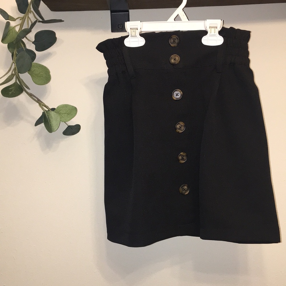 Black Button Down Skirt